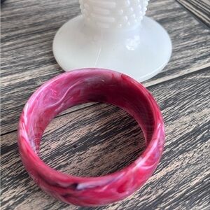 Pink Marbled Bangle Bracelet